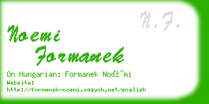 noemi formanek business card